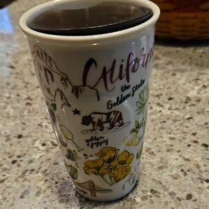 California Themed Starbucks Ceramic Travel Mug